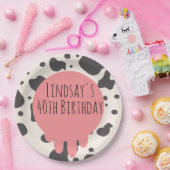 牛おもしろいプリントアダルトパーティー40歳誕生日   ペーパープレート (パーティー)