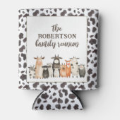 牛おもしろいプリントカントリーファミリー懇親会 缶クーラー (正面)