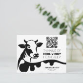 牛おもしろいモー実在産エテート・メーラー・カード 案内ポストカード (スタンド正面)