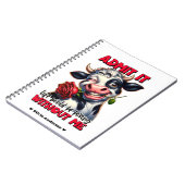 牛おもしろい引用文ことわざ ノートブック (左側)