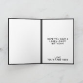 牛おもしろい気分モー叔母ハッピーバースデー サンキューカード (内部)