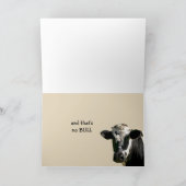 牛おもしろい液誕生日笑 カード (内部)