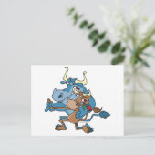 牛おもしろい牛のタンゴ ポストカード (スタンド正面)