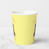 牛おもしろい牛パーソナライズされたの誕生日 紙コップ (左)