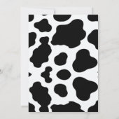 牛おもしろい白黒誕生日招待状 招待状 (裏面)