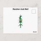 牛おもしろい眼鏡ランチャーカントリー洋話 ポストカード (裏面)