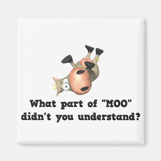 牛おもしろい磁石 マグネット (正面)