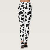 牛おもしろい紋様,獣毛テーマ レギンス (裏面)