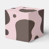 牛おもしろい農場動物の誕生日パーティーピンクの好意B フェイバーボックス (裏面サイド)