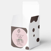 牛おもしろい農場動物誕生日パーティーピンク フェイバーボックス (オープン)