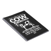 牛おもしろい農家牛農業引用文 ノートブック (右側)