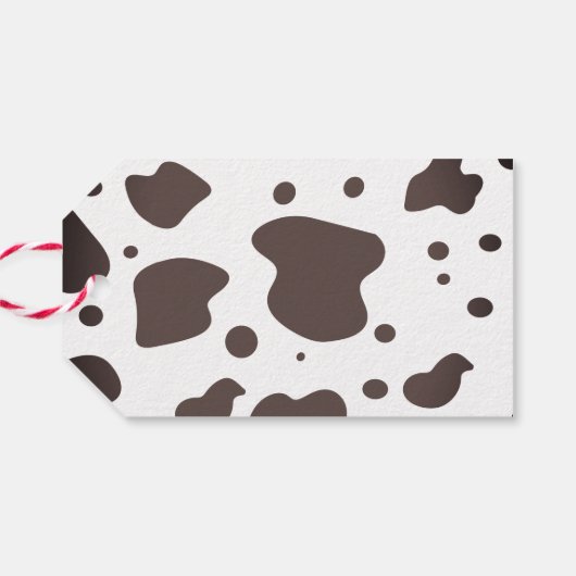 牛おもしろい飼育動物の誕生日パーティー ギフトタグ (裏面横)