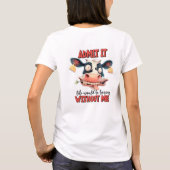 牛おもしろいTシャツ Tシャツ (裏面)