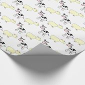 牛およびヒツジ ラッピングペーパー (角)