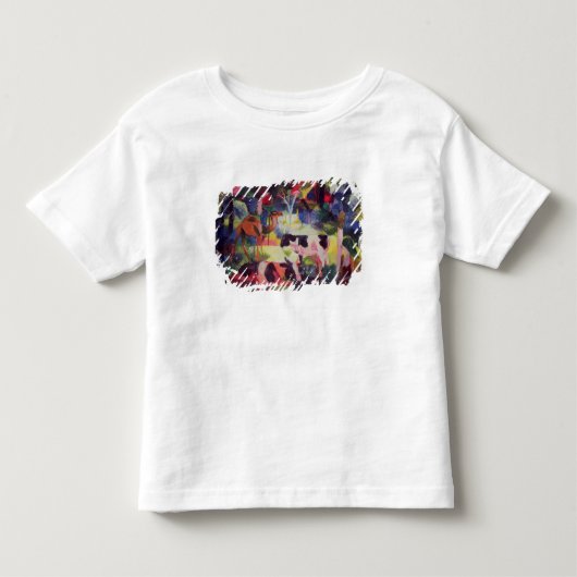 牛およびラクダとの景色 トドラーTシャツ (正面)