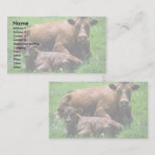 牛および子牛 名刺 (正面/裏面)