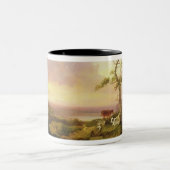 牛および小作人、c.1781 (油と美化して下さい ツートーンマグカップ (中央)