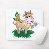 牛および蝶 マウスパッド (マウス)