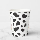 牛お洒落プリントホーリーカウファースト誕生日パーティー 紙コップ (左)