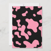 牛かわいい農場動物をテーマにした女の子1歳の誕生日 招待状 (裏面)