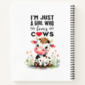 牛がだいすきな女の子のスパイラルノート ノートブック (裏面)