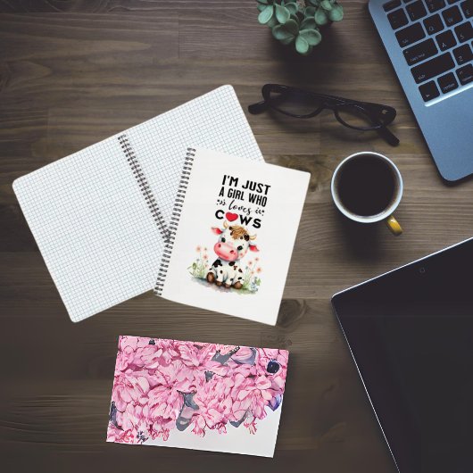 牛がだいすきな女の子のスパイラルノート ノートブック