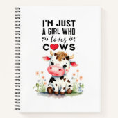 牛がだいすきな女の子のスパイラル ノートブック (正面)