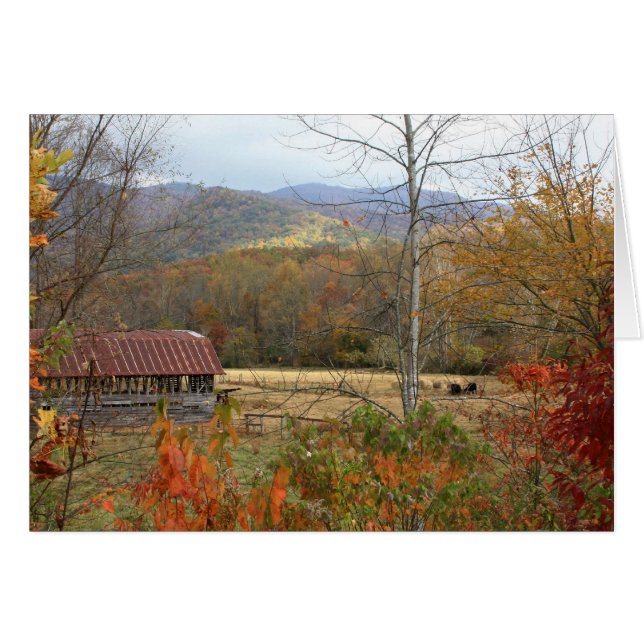 牛が付いている納屋 (正面横)