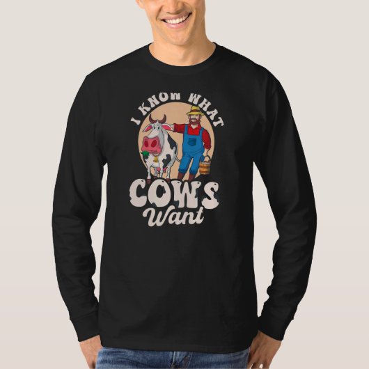 牛が何を欲しがっているか知っている Tシャツ (正面)