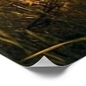 牛が夕暮れ ポスター (角)