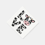 牛が大好きかわいい スタンダードカクテルナプキン (角)