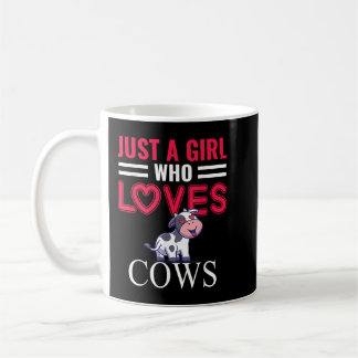 牛が大好きな女の子かわいいイチゴ牛 コーヒーマグカップ