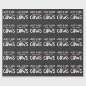 牛が大好きな女の子かわいい牧場 ラッピングペーパー (フラット)