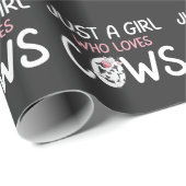 牛が大好きな女の子かわいい牧場 ラッピングペーパー (ロールコーナー)