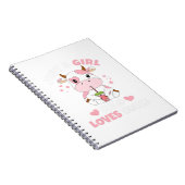 牛が大好きな女の子が可愛いイチゴ牛。Pe ノートブック (右側)