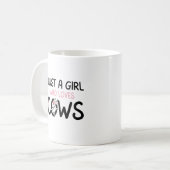 牛が大好きな女の子 かわいい牛の農場 コーヒーマグカップ (正面左)