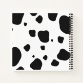 牛が大好き!カスタム8.5インチx 8.5インチスパイラルノートパソコン ノートブック (裏面)