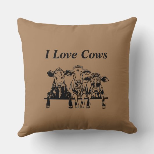 牛が大好き クッション (裏面)