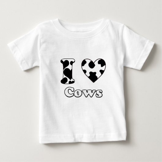 牛が大好き ベビーTシャツ (正面)