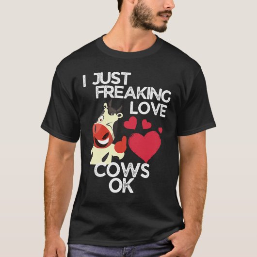 牛が大好き！牛最高！ Tシャツ (正面)