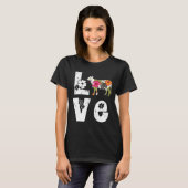 牛が好きな花 Tシャツ (正面フル)