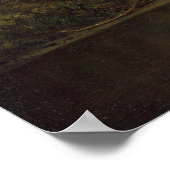 牛が小川で水を飲む風景 1871 ポスター (角)