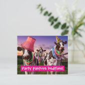 牛が帰るまでパーティしよう インビテーションポストカード (スタンド正面)