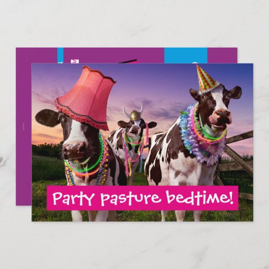 牛が帰るまでパーティしよう 招待状 (正面/裏面)
