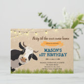 牛が帰るまでパーティーするよ！農村の招待状 招待状 (スタンド正面)