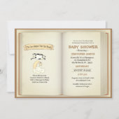 牛が月のニュートラルの赤ん坊のシャワーを飛び越えた 招待状 (正面)