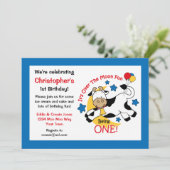 牛が月の1歳の誕生日 招待状 (スタンド正面)