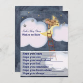 牛が月を飛び越えて赤ちゃんシャワーゲーム アドバイスカード (正面/裏面)