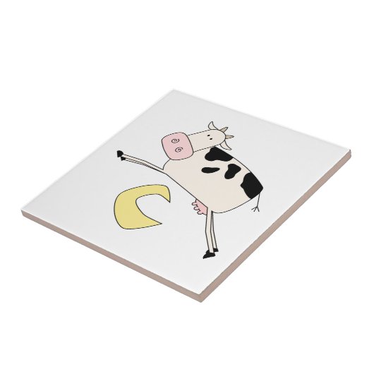 牛が月を飛び越える タイル (側面)