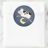 牛が月を飛び越える ラウンドシール (バッグ)